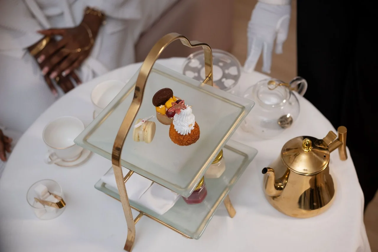 Elegant high tea desserts